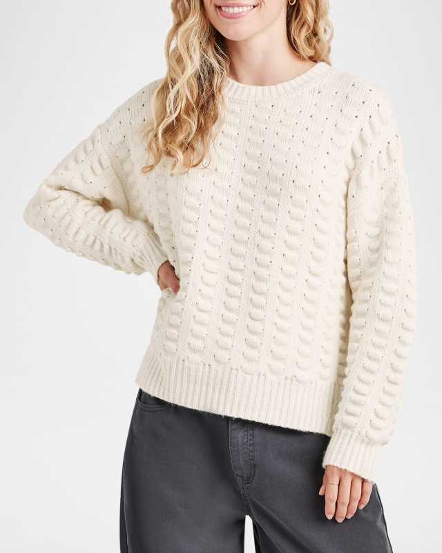 Candace Crewneck Wool-Blend Sweater